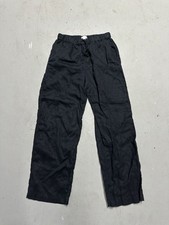 Calça feminina Arket tamanho pequeno preta 100% linho perna larga cordão comprar usado  Enviando para Brazil