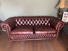 Chesterfield leather sofa for sale  WATFORD