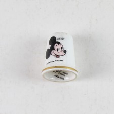 Radnor Mickey Mouse osso porcelana dedal com acabamento dourado colecionável Disney, usado comprar usado  Enviando para Brazil
