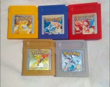 Pokemon Żółty Czerwony Niebieski Złoty Srebrny Żółty Czerwony Niebieski Złoty Srebrny Gameboy, używany na sprzedaż  PL