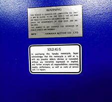 Yamaha warning decal for sale  New Rochelle