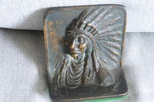 Buchstütze skulptur indianer gebraucht kaufen  Deutschland