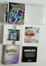 Pokemon Crystal Nintendo Game Boy Color VGC Caixa Completa Na Caixa Nova Bateria PAL, usado comprar usado  Enviando para Brazil