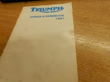 Triumph owners handbook for sale  NORTHWICH