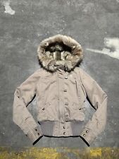Jaqueta Feminina Vintage Y2K Abercrombie And Fitch Forrada de Pele Tamanho Grande Capuz de Pele, usado comprar usado  Enviando para Brazil