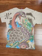 Camisa masculina vintage Don Ed Hardy tatuagem M dragão Christian Audigier design Y2k comprar usado  Enviando para Brazil