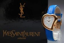 Relógio feminino Yves Saint Laurent coração ouro azul quartzo com caixa JAPÃO comprar usado  Enviando para Brazil