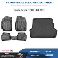 Tapetes de assoalho de carro e forro de carga de porta-malas para Toyota Corolla 1992-1997 (E100) conjunto completo comprar usado  Enviando para Brazil