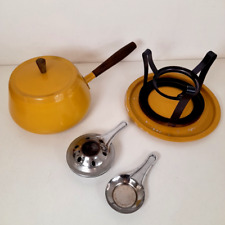 Vintage yellow fondue for sale  LLANDUDNO JUNCTION