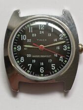 VINTAGE raro relógio TIMEX militar mostrador preto de 1973 relógio 24h. mostrador  comprar usado  Enviando para Brazil