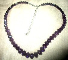 Graduated faceted purple for sale  WANTAGE