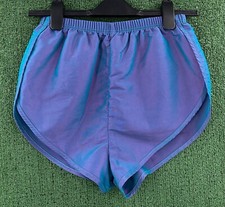 Bermuda feminina vintage 80’s Body Wrappers iridescente sprinter pequena feita nos EUA comprar usado  Enviando para Brazil