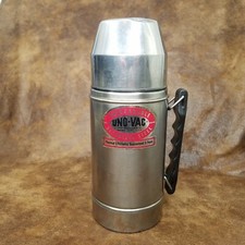 Garrafa térmica vintage UNO-VAC inquebrável aço inoxidável quente frio 10" comprar usado  Enviando para Brazil