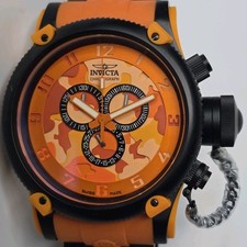 Invicta cronógrafo de mergulho russo masculino preto laranja 52mm 11608 Sunset Warrior, usado comprar usado  Enviando para Brazil