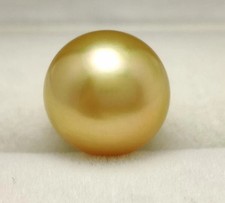 Pérola solta natural redonda AAAAA 11-10mm ouro mar do sul meio furo, usado comprar usado  Enviando para Brazil