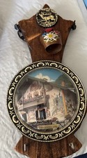 Mini cabide de chave de madeira lembrança vintage Alemanha Oberammergau sino de vaca com veado comprar usado  Enviando para Brazil
