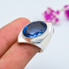 Lindo anel feito à mão de prata esterlina 925 com pedra preciosa tanzanita para presentes comprar usado Lindo anel feito à mão de prata esterlina 925 com pedra preciosa tanzanita para presentes comprar usado  Enviando para Brazil