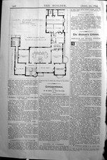 Antigo Plano de Impressão Antiga Escritórios Locais Bexhill Builder 1894 Arquitetura, usado comprar usado  Enviando para Brazil