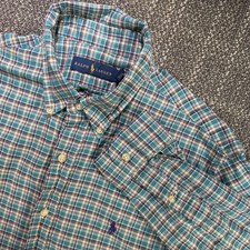 Camisa polo masculina Ralph Lauren grande verde xadrez azul marinho pônei ajuste clássico preppy, usado comprar usado Camisa polo masculina Ralph Lauren grande verde xadrez azul marinho pônei ajuste clássico preppy, usado comprar usado  Enviando para Brazil