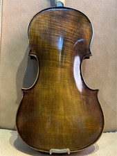Lindo violino flamejante feito à mão tamanho 4/4 peça única atrás com bom som de vídeo  comprar usado  Enviando para Brazil