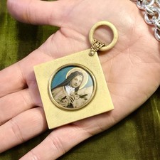 Ancien  Cadre Reliquaire De Dévotion Sainte Thérèse en Galalite comprar usado  Enviando para Brazil