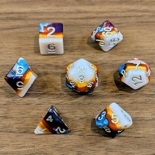 Usado, Conjunto de dados DND 7 peças plástico pedra preciosa Strata Rock Game Die D20 TTRPG D&D pacote comprar usado  Enviando para Brazil