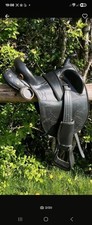 Stocksattel schwarz horn gebraucht kaufen  Eschershausen