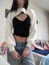 Felpa donna crop usato  Torrenova