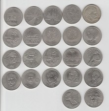 Russian USSR soviet commemorative collection coins 1 rubl - bulk sale, 22 coins na sprzedaż  PL