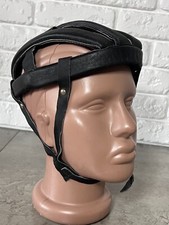 Capacete de ciclismo vintage URSS couro preto redes de cabelo com etiqueta comprar usado  Enviando para Brazil