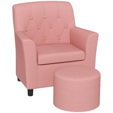 Conjunto de Sofá Infantil AIYAPLAY, Poltrona Rosa com Apoio para os Pés, Recondicionado comprar usado  Enviando para Brazil