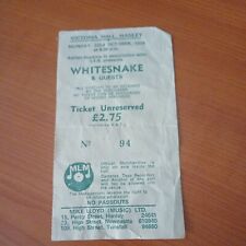 Whitesnake ticket stub for sale  STOKE-ON-TRENT