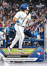 Cartão Addison Barger Blue Jays 2025 MLB Topps NOW #897 Pinch Grand Slam pré-venda, usado comprar usado Cartão Addison Barger Blue Jays 2025 MLB Topps NOW #897 Pinch Grand Slam pré-venda, usado comprar usado  Enviando para Brazil