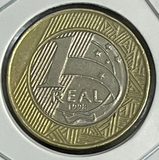 1 moeda real 1998 Brasil - Bi-metálica - KM# 652 - EB1351 comprar usado  Brasil 
