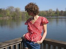 Wickeltop bluse rot gebraucht kaufen  Neuruppin
