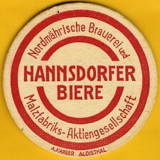 Bierdeckel, Hannsdorfer Biere, Hanusovicke Pivo, Sudetenland, Tschechische Repub comprar usado  Enviando para Brazil