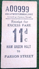 Gwr excess fare for sale  BURY ST. EDMUNDS