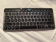Teclado Logitech K810 preto/cinza sem fio Bluetooth iluminado RARO!!!, usado comprar usado  Enviando para Brazil