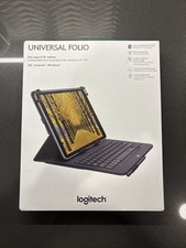 Logitech Universal Folio Case Bluetooth Teclado Sem Fio Compatível com 9-10" Tablets iOS comprar usado  Enviando para Brazil