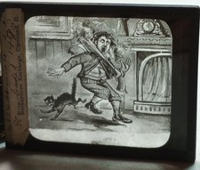 LANTERNA MÁGICA VIDRO SLIDE "FOI CARREGADO" PISTOLA ACIDENTAL DESCARGA GATO PRETO comprar usado  Enviando para Brazil