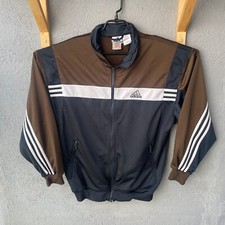 Jaqueta de treino retrô masculina Adidas esporte cinza marrom atlética com zíper comprar usado  Enviando para Brazil