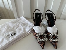 Zara leopard diamante for sale  GRAYS