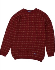 Suéter masculino WRANGLER gola barco XL lã listrada borgonha CT68 comprar usado  Enviando para Brazil