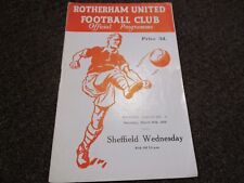 ROTHERHAM UNITED v SHEFFIELD QUARTA-FEIRA 1955/6 MARÇO 10º york shire 'derby' comprar usado  Enviando para Brazil