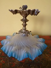 SUSPENSION luminaire abat jour verre et bronze doré noeud style Louis XVI  comprar usado  Enviando para Brazil