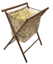Organizador de cesta de fios vintage MCM dobrável tricô artesanato costura comprar usado  Enviando para Brazil
