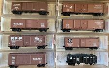 Escala N MTL Steam Era 40’ Box Car Hopper Runner Pack Set Wabash PM DM UP ATSF comprar usado  Enviando para Brazil