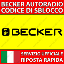 Becker radio codice usato  Roma