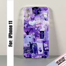 Capa telefone Jesus projetada para iPhone 11: colagem inspirada na fé de imagens roxas comprar usado  Enviando para Brazil