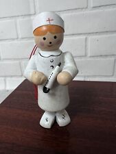 Enfeite de Natal vintage de madeira enfermeira 3" Midwest RN figura termômetro em excelente estado usado comprar usado  Enviando para Brazil